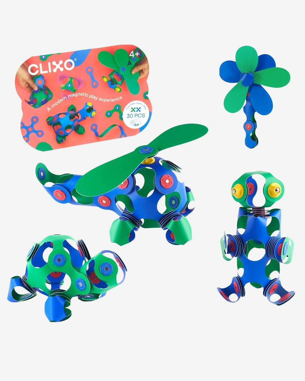 Clixo Crew Pack blauw/groen 30 stuks