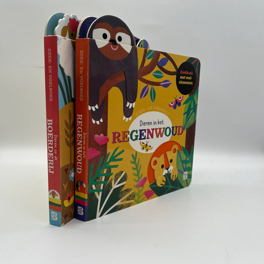 Zoek- en voelboek: Dieren....