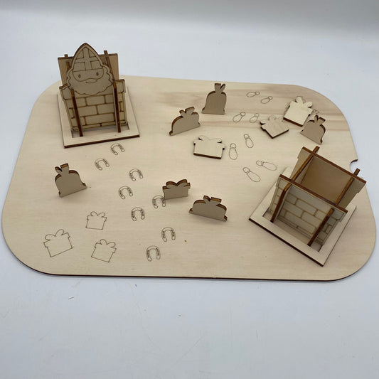 Inleg Sinterklaas 3d schoorsteen XL