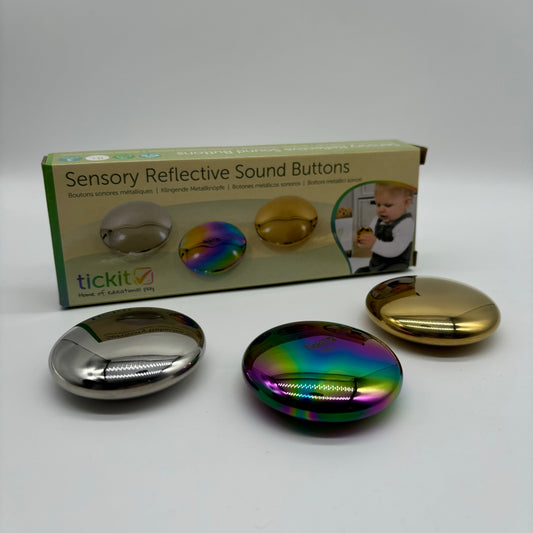 Sensory reflective sound buttons