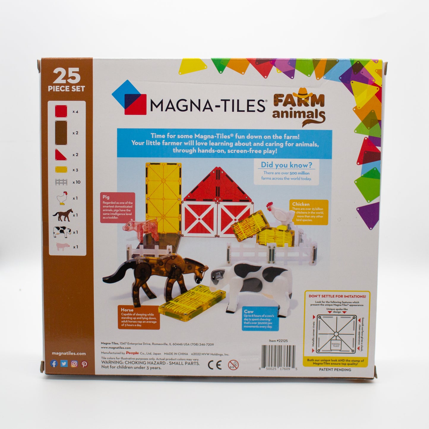 Farm animals - Magna-Tiles 25pc