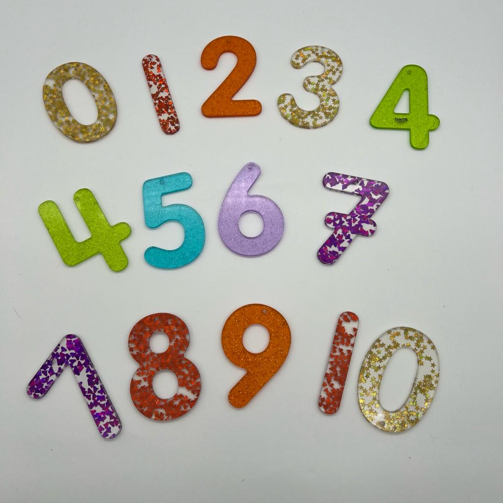 Glitter letters en cijfers