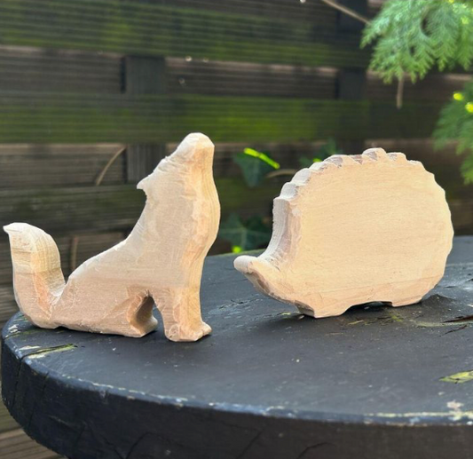Houten uithak dieren